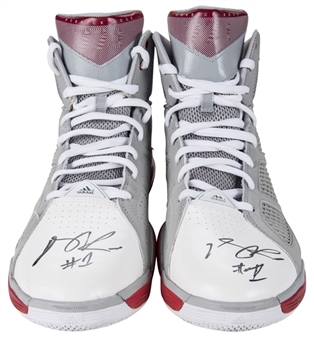 2010-11 Derrick Rose Game Used & Signed Adidas Sneakers (Bulls LOA)